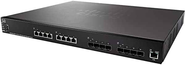 Cisco Conmutador Gestionado Apilable SG550XG-8F8T | 16 Puertos 10 Gigabit | 8 Puertos 10GBase-T | 8 Ranuras SFP+ | Enrutamiento Dinámico L3 | Garantía Limitada de por Vida (SG550XG-8F8T-K9-NA)