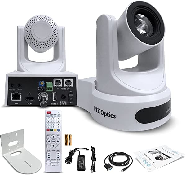 Ptzoptics 30X-Ndi Cámara De Difusión Y Conferencia (Pt30X-Ndi-Wh) + Soporte Universal De Pared (Blanco) - Cámara Y Soporte PT30X-NDI-WH_EDI_4