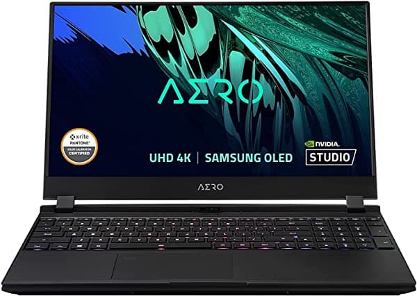 Computer Upgrade King Cuk Aero 15 Oled Por Gigabyte Creator Notebook De 15 Pulgadas (Intel Core I7 64 Gb De Ram 2 Tb Nvme Ssd Nvidia Geforce Rtx 3080 8 Gb 15.6 Pulgadas 4K Uhd Amoled Windows 10 Pro) Computadora Portátil Delgada Para Juegos LT-GB-0083-CUK-002