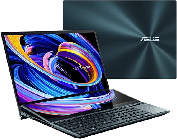 ASUS ZenBook Pro Duo 15 OLED UX582HS-XH99T. Laptop 15.6” OLED 4K UHD Touch, i9-11900H, 32GB RAM, 1TB SSD, RTX 3080, Windows 11 Pro. Celestial Blue.