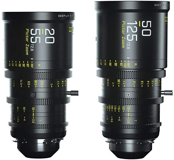 Dzofilm Pictor 0.787-2.165 In Y 1.969-4.921 In T2.8 Super35 Parfocal Zoom Cine Lente Bundle Pl Mount Y Ef Mount Negro Pictor Zoom