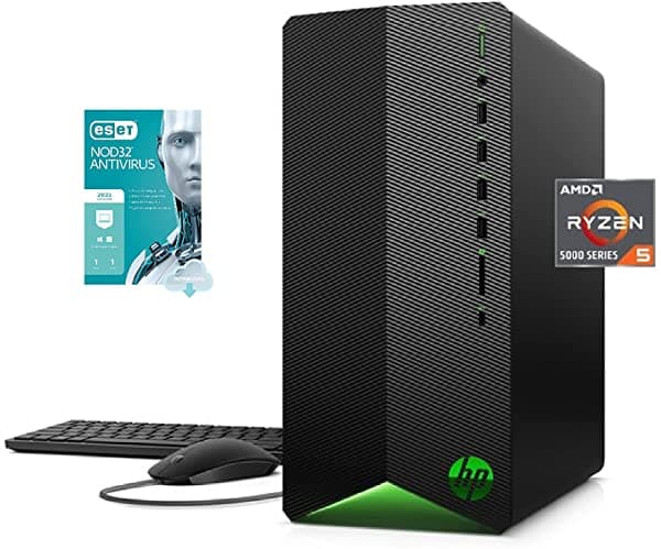 Hp Pavilion - Pc De Escritorio Para Juegos - Procesador Amd Ryzen 5 5600G Amd Radeon Rx5500 8 Gb De Ram Ssd Pcie Nvme De 256 Gb Win 10 Home TG01-2003W