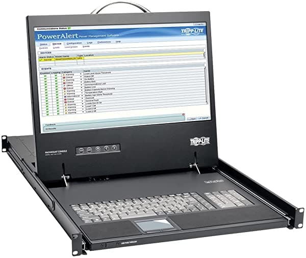 Tripp Lite Consola De Rack 1URM DVI VGA Para Switch KVM LCD De 19 Pulgadas 1080P Montaje En Rack TAA (B021-000-19-HD2)
