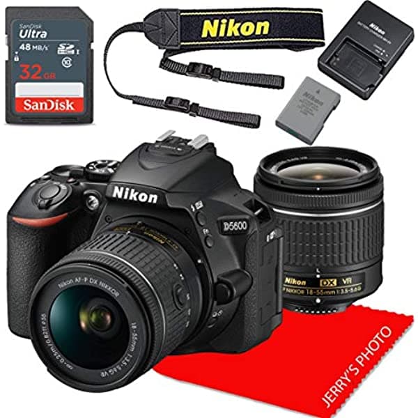 Nikon D5600 Con AF-P DX Nikkor 18-55 mm f/3.5-5.6G VR + Memoria De 32 GB