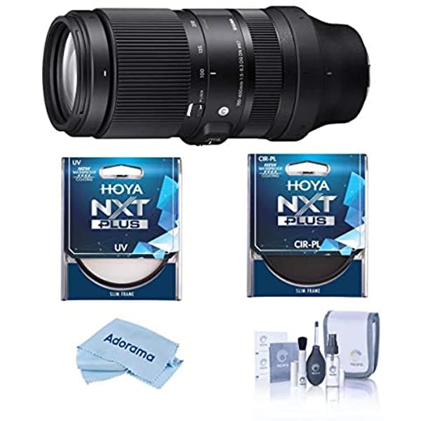 Sigma 3.937-15.748 In F/5-6.3 Dg Dn Os Contemporary Lente Para Sony E - Con Hoya 2.638 In 10-Layer Hmc Multi-Coated Uv Filter Hoya 2.638 In Hmc Multi-Coated Circular Polarizer Filter Cleaning Kit Microfiber Cloth 100-400mm f/5-6.3 DG DN
