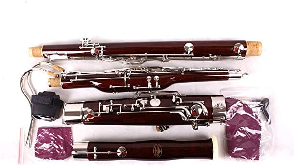 Yinfente Maple Wood Bajooon C Key 26 Keys Woodwind Instrumento Accesorios De Casos