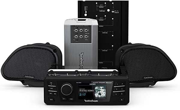 Rockford Fosgate HD9813RG-Stage2 Receptor Multimedia Digital Dos Parlantes Y Kit De Amplificador Para Harley-Davidson Road Glide 1998-2013