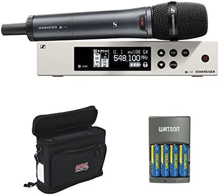 Sennheiser EW 100-835 G4-S Sistema De Micrófono De Mano Inalámbrico A1: 470-516 MHz GM-1W Pack Móvil Inalámbrico Y Cargador Rápido De 4 Horas EW 100 G4-835-S-A1