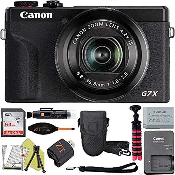 Canon Powershot G7 X Mark Iii Cámara Digital Con Wi-Fi Y Nfc Pantalla Lcd Y Vídeo 4K - Negro Zeetech Advanced Paquete De Accesorios (Paquete Avanzado) Canon G7 X Mark III