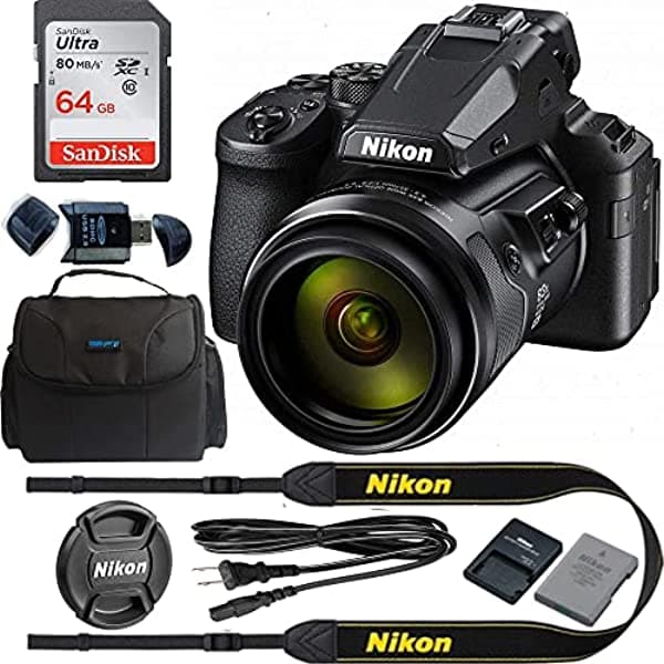 Deal-Expo Coolpix P950 Cámara Digital Compacta Con Zoom Óptico De 83X Super Teleobjetivo + Expo Basic Accesorios Bundle NKP950EXB