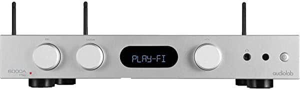Audiolab Amplificador Integrado De 6000 A Play Con Transmisión De Audio Inalámbrica (Plateado) 6000APLAYS