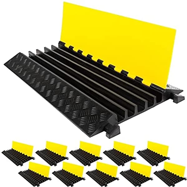 Extreme 5 Canales De Goma Protector De Cable Negro / Amarillo