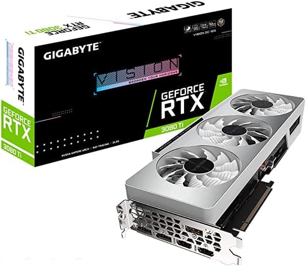 Gigabyte Geforce Rtx 3080 Ti Vision Oc 12G 3 Ventiladores Windforce 12 Gb 384 Bits Gddr6X Gv-N308Tvision Oc-12Gd Tarjeta De Video