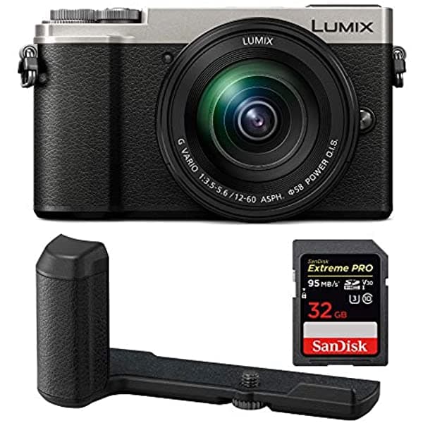 Panasonic Lumix Gx9 4K Mirrorless 12-60 Mm Más Dmw-Hgr2 Auténtico Lumix Gx9 Camara Grip Bundle DC-GX9MS