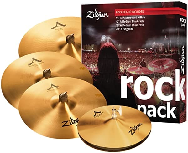 Zildjian A Rock Cymbal Pack Natural 14 Par 17 19 20 A0801R