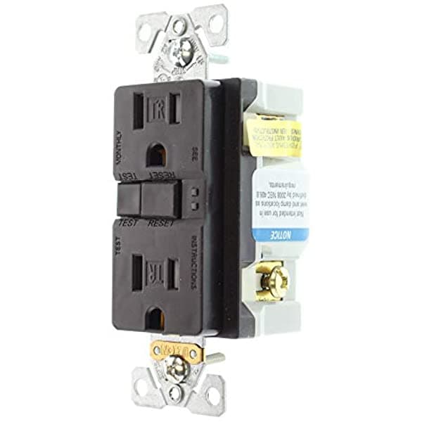 Hubbell Gftrst15Z - Receptáculo Gfci De Autoprueba Tr 15 Amperios 120 Voltios Marrón (Paquete De 4)