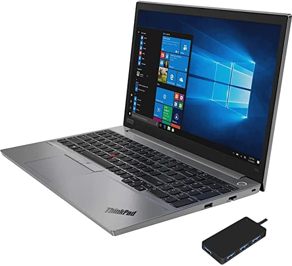 Portátil Lenovo Thinkpad E15 Para El Hogar Y La Empresa (Intel I7-10510U De 4 Núcleos Full Hd De 156" (1920X1080) Gráficos Intel Uhd Huella Digital Wifi Bluetooth Cámara Web) Con Hub Usb3.0 2157-M2Pcieh