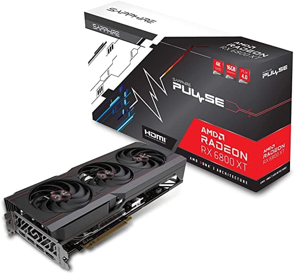 Sapphire 11304-03-20G Pulse Amd Radeon Rx 6800 Xt Pcie 4.0 Tarjeta Gráfica Para Juegos Con 16Gb Gddr6