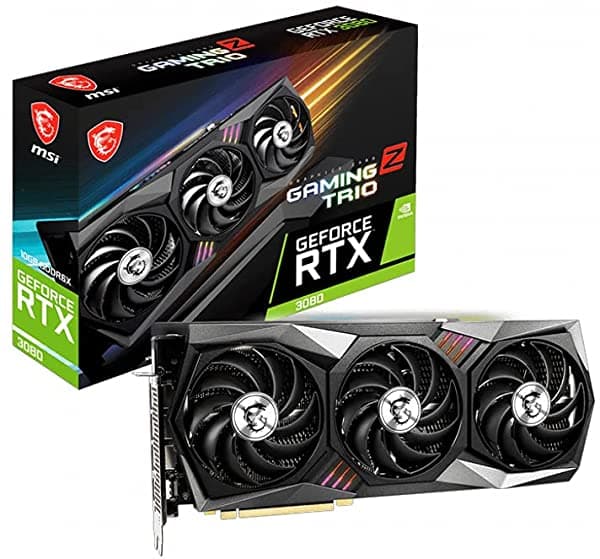 Msi Gaming Z Trio 10G Lhr Nvidia Geforce Rtx 3080 10Gb Gddr6X Tarjeta Gráfica 912-V389-205