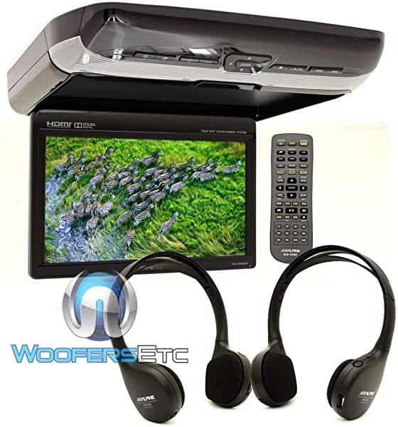 Alpine Pkg-Rse3Hdmi Monitor Wsvga De 10.1 Pulgadas Con Reproductor De Dvd Integrado Entradas Usb Y Hdmi