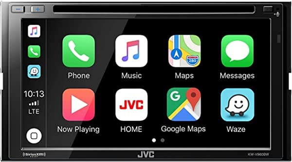 Jvc Kw-V960Bw Wi-Fi Integrado Para Carplay Android Auto Cd/Dvd Pantalla Táctil Lcd De 6.8 Pulgadas Am/Fm Bluetooth Reproductor Mp3 Puerto Usb Doble Din Ecualizador De 13 Bandas Siriusxm Amplificador Clase D Radio De Coche