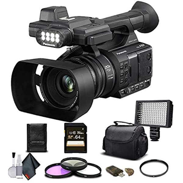 Panasonic Ag-Ac30 - Videocámara Full Hd (Ag-Ac30Pj) Con 16 Gb De Tarjeta De Memoria Luz Led Carcasa Y Mucho Más. - Paquete De Iniciación