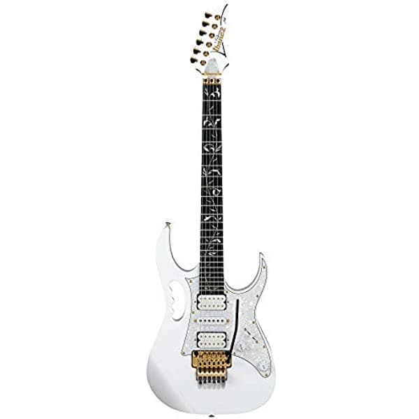 Ibanez JEM7VPWH Steve Vai Signature Guitarra Eléctrica de 6 cuerdas con Funda - Blanca