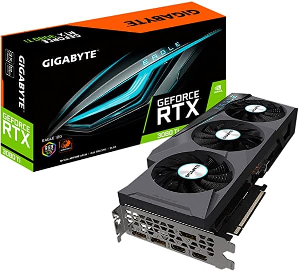 Gigabyte Geforce Rtx 3080 Ti Eagle - Tarjeta Gráfica 12G 3 Ventiladores Windforce 12 Gb 384 Bits Gddr6X Gv-N308Teagle-12Gd