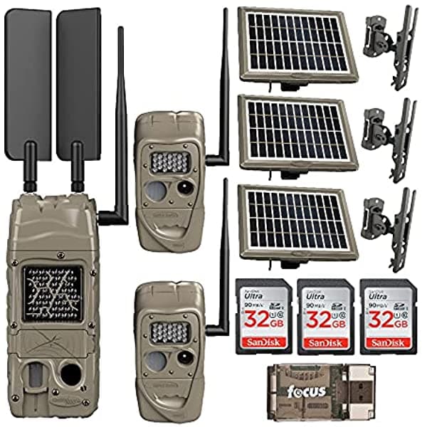 Cuddeback Cuddelink Cell Trail Camara Verizon Solar Potenciados Bundle 13 Artículos J-1521_K13