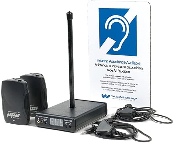 Williams Sound Fm Kit Ada 1 El Rango De Valor De Valor De Área Grande De 1000 Pies Se Encuentra Con Las Pautas De Accesibilidad De Ada 2010 Hechas En FM ADA Kit 1