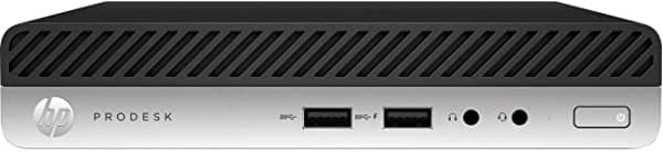 Hp Business Desktop Prodesk 400 G4 Desktop Computadora - Intel Core I5 (8ª Generación) I5-8500T 2.10 Ghz - 8 Gb Ddr4 Sdram - 256 Gb Ssd - Windows 10 Pro 64 Bits (Inglés) - Desktop Mini - Negro Plata - Intel 4JC30UT