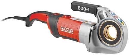 Ridgid 44913 600-I Máquina De Enhebrar Tuberías Máquina De Enhebrar De Tubo De Transmisión De Energía De Mano Con Funda De Transporte Y Brazo De Soporte De Doble Mandíbula En V Para Un Funcionamiento Estable