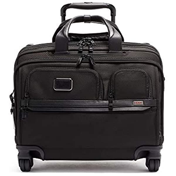 Tumi - Alpha 3 Deluxe Maletín con 4 Ruedas - 17 Pulgadas Bolso para Computadora para Hombres y Mujeres 2603627
