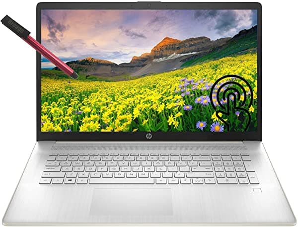 Hp 17 17.3 Pulgadas Hd+ Pantalla Táctil Quad-Core Amd Ryzen 3 5300U (Beat I3-1115G4) 32Gb Ddr4 Ram 1Tb Pcie Ssd Wifi 6 Bt 5.2 Lector De Huellas Dactilares Kb Retroiluminado Windows 10 Lápiz Capacitivo Flash De 64 Gb 17-cp