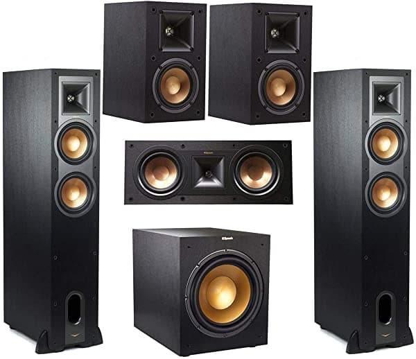 Klipsch Reference R-26FA 7.1 sistema de home theater chapa de polimero negro cepillado Dolby Atmos Speaker