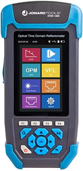 Jonard Tools Otdr-1000 Otdr Multifunción Con Otdr Mapa De Eventos Medidor De Potencia Fuente De Luz Vfl Probador De Cables De Red Y Más