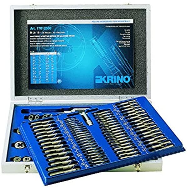 Krino 17012500 M + Mf 2 ÷ 18 Para Garajes Y Talleres Juego De 110 Piezas Acero serie 110 pz - mm 2 ÷ 18
