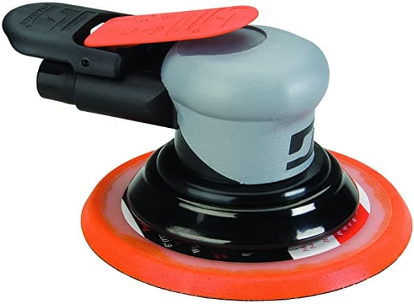 Dynabrade 69010 Dynorbital Silver Supreme - Lijadora Orbital Aleatoria Sin Vacío 6.0 In