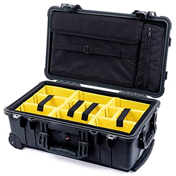 Pelican 1510SC. Viene con funda acolchada, separadores y tapa y traba TSA, negro LYSB01M7ZKJ6P-ELECTRNCS