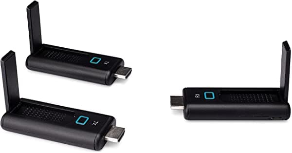 Clearclick Present+Share Mini - Sistema De Presentación Inalámbrico Para Portátiles Pc Hdmi Smartphones Y Tv O Proyector (2 Transmisores 1 Kit De Receptor) Present+Share System