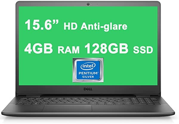 Dell 2021 Insignia Inspiron 3000 3502 15 Portátil 15.6" Hd Frontera Estrecha Pantalla Intel Quad-Core Pentium Silver N5030 Procesador 4Gb Ram 128Gb Ssd Usb 3.2 Wifi5 Win10 Negro + Icarp Hdmi Cable Inspiron 15 3502