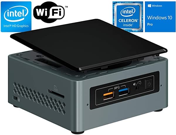 Craving Savings Intel Nuc Nuc6Cayh Mini Pc/Htpc Intel Quad-Core Celeron J3455 1.5 Ghz Hasta 2.3 Ghz Soporte Para 4 K Capacidad Para Monitor Doble Wifi Bluetooth Windows 10 Profesional 64 Bit Negro/Plateado