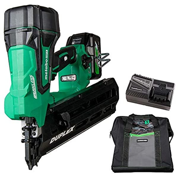Metabo Hpt Clavadora Dúplex Inalámbrica Multivolt De 36 V | Clavo Dúplex De 21 Grados Hasta 3-1/2 Pulgadas | Batería De 1-36 V + Cargador | Nr3675Dd