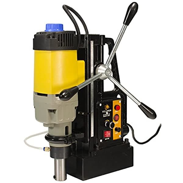 Steel Dragon Tools Md50 - Prensa De Taladro Magnética Con 2 Pulgadas De Diámetro Y 2900 Libras De Fuerza Magnética