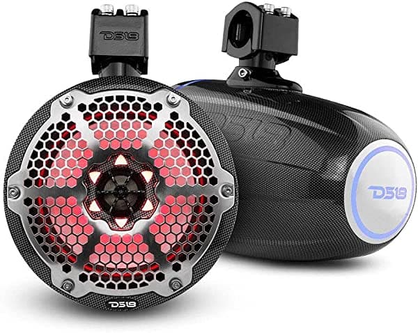 Ds18 Hydro Cf-X8Tp - Torres Marinas De 8 Pulgadas Con Luces Led Rgb Integradas Alto Rendimiento Grado Marino Ip65 Estable Uv 375 W Máximo 125 W Rms 4 Ohmios (Par)
