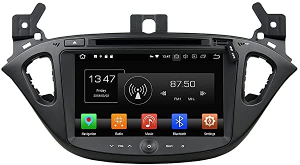 Kunfine Android 9.0 Octa Core 4 GB RAM estéreo para auto DVD GPS navegación reproductor multimedia para Opel Corsa 2015-2016 radio headunit control del volante Bluetooth mapa gratis KF-V2151Q