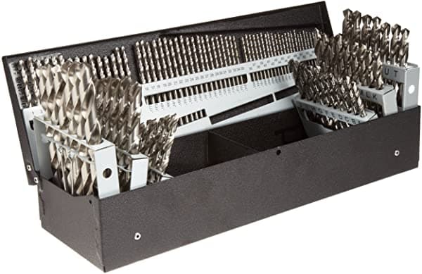 Precision Twist C115Combp Juego Mayorista De Mechas De Acero Para Taladro De Alta Velocidad Con Caja De Metal. Juego Con Acabado Opaco Puntas Convencionales Grado 118. Combinaciones 1/16 A 1/2 Pulgadas X 64Ths N.º 60 A N.º 1 A A Z (115 Piezas) 090123