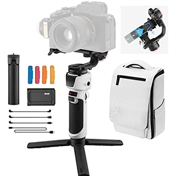 Zhiyun Crane M3 Combo Estabilizador Gimbal de 3 Ejes Compatible con Cámaras Sin Espejo para Smartphone Clip de Teléfono Incluido