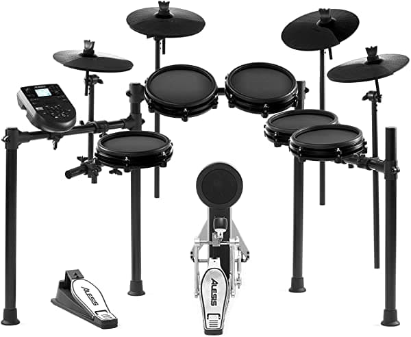 Alesis Nitro Mesh Kit Batería Electrónica de 10 Piezas con Malla con 385 Sonidos de Batería Electrónica y Rack de Aluminio Sólido