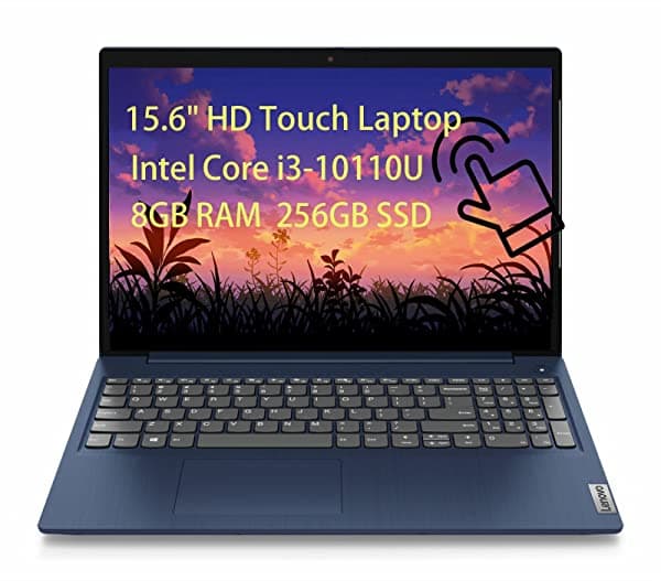 Lenovo Ideapad 3 Laptop Hd (1366 X 768) Pantalla Táctil Intel Core I3-10110U 10ª Generación Hasta 21 Ghz 20Gb Ddr4 Ram 512Gb Ssd Storage Bluetooth Hdmi Windows 10 Eat Mouse Pad Azul 195